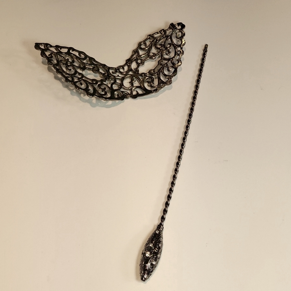 Swarovski crystal mask with side holder - STUNNING! - Picture 7 of 15